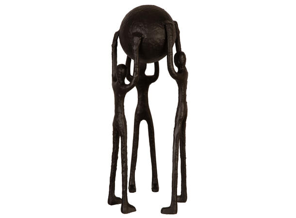 Figur mennesker klode metall sort h:47cm 21x47cm 